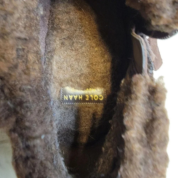 COLE Haan Callie Women's Size 10.5 B Waterproof Brown Suede Ankle‎ Booties Shoes - Picture 11 of 15